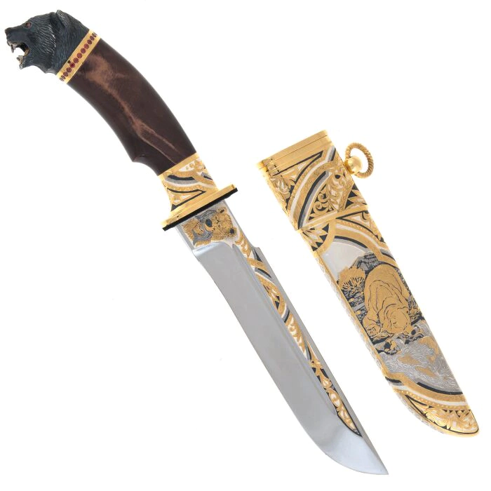 Knife decorated with "Bear" Zlatoust