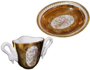 Tea set "Bouquet with a rose"