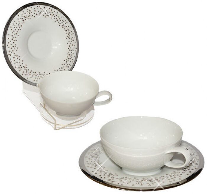 Tea set "Wedding" for 2 persons, white