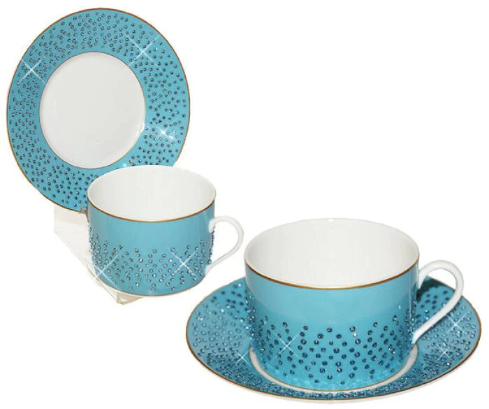 Blue Lagoon Breakfast tea set for 6 persons