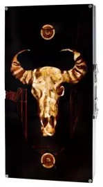 Нарды из мореного дуба и янтаря "Бык" коллекции "Тотем"