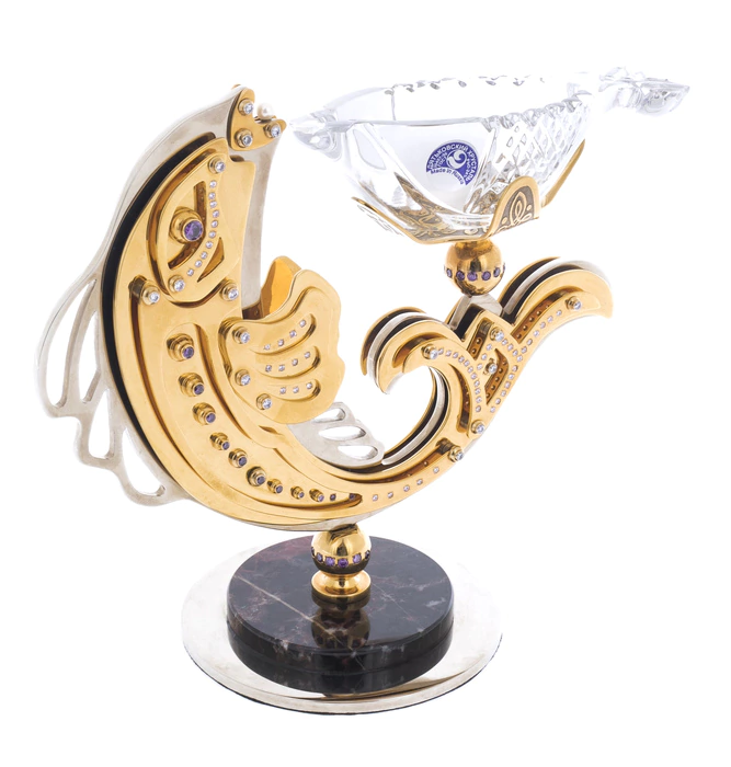 Exclusive caviar bowl "Goldfish" Zlatoust