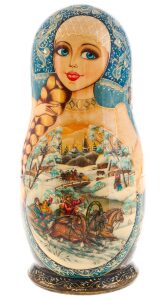 Matryoshka doll for 20 seats "Winter fun" (35 cm)