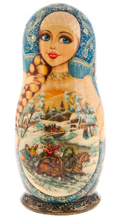 Matryoshka doll for 20 seats "Winter fun" (35 cm)