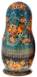 Матрёшка на 20 мест "Зимние забавы" 35 см