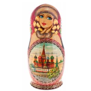 Matryoshka doll for 20 seats "St. Basil's Cathedral" (35 cm)