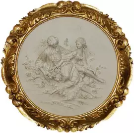 Барельеф "На лугу" круглый