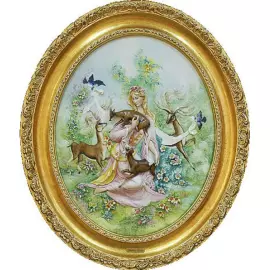 Барельеф "Девушка с оленятами"