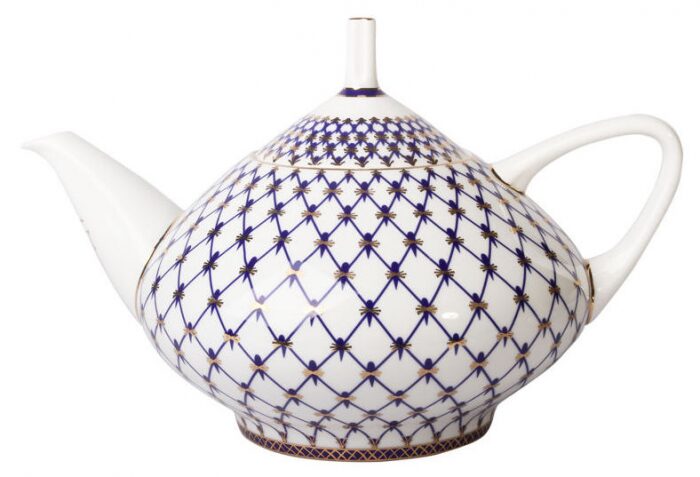 Teapot "Dome" with a pattern of "Cobalt mesh"