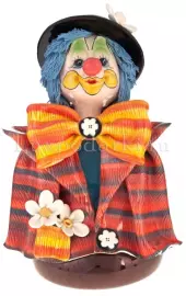 Скульптура-бюст "Клоун в котелке с цветком"