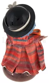 Скульптура-бюст "Клоун в котелке с цветком"