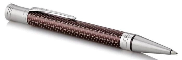 Ballpoint pen "Duofold" Prestige Metal Burgundy Chevron CT M