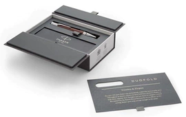 Ballpoint pen "Duofold" Prestige Metal Burgundy Chevron CT M