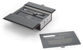 Ballpoint pen "Duofold" Prestige Ruthenium Chiselled CT M