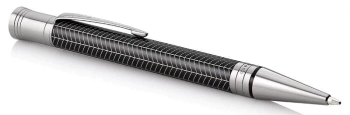 Ручка шариковая "Duofold" Prestige Black Chevron CT M