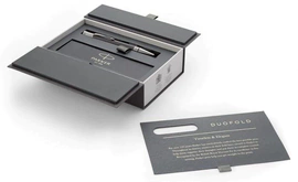 Ручка шариковая "Duofold" Prestige Black Chevron CT M
