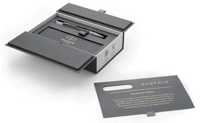 Ручка шариковая "Duofold" Prestige Black Chevron CT M