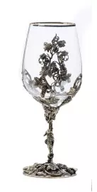 Набор бокалов для вина "Виноград" с подарочной книгой "Вино и еда"