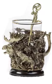 A set of cup holders "Boar-Elk" and a book "Hunting"