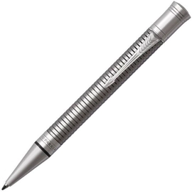 Ballpoint pen "Duofold" Prestige Ruthenium Chiselled CT M