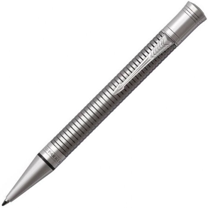 Ballpoint pen "Duofold" Prestige Ruthenium Chiselled CT M