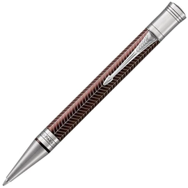 Ballpoint pen "Duofold" Prestige Metal Burgundy Chevron CT M