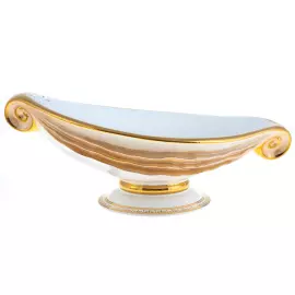 Чаша овальная "Toga Romana", цвет: белый с золотом