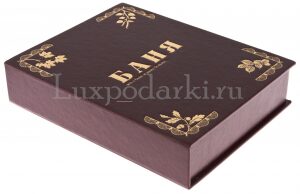 Подарочная книга "Баня" коричневая, в коробе