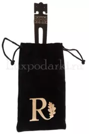 Hair clip "Horses" classic (stained oak)