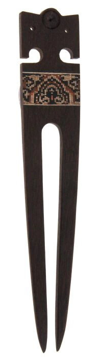 Hair clip "Horses" classic (stained oak)