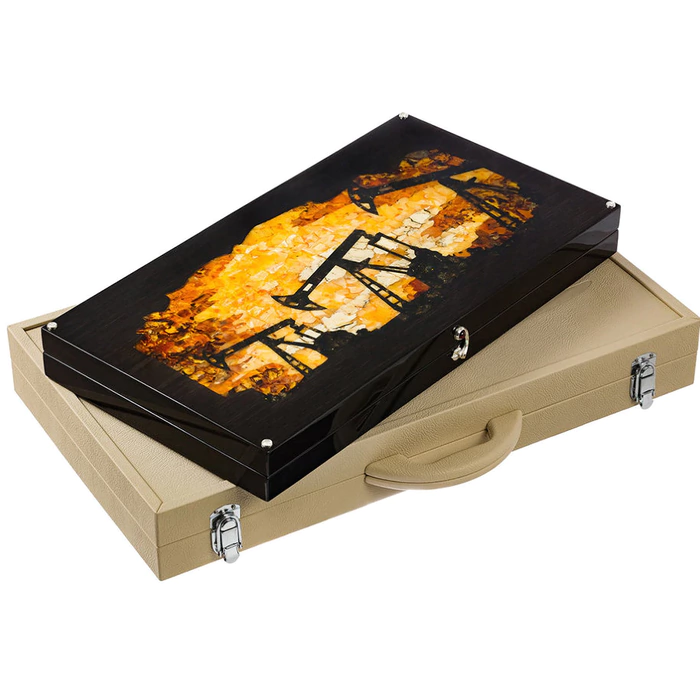 Backgammon made of amber "Oil production"