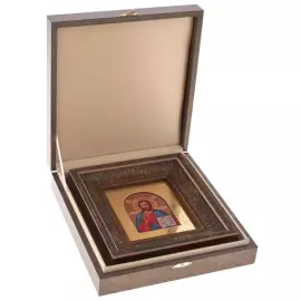 Икона "Иисус Христос" с художественным багетом, Златоуст