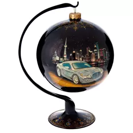 Ёлочный шар Палех "Бентли" на подставке