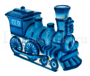 Damask "Steam locomotive" cobalt