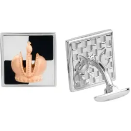 Запонки "Шахматы" король и королева