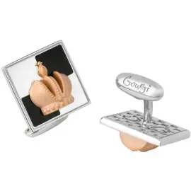 Запонки "Шахматы" король и королева