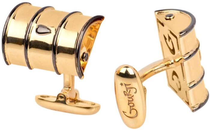 Cufflinks "Barrel" gilt