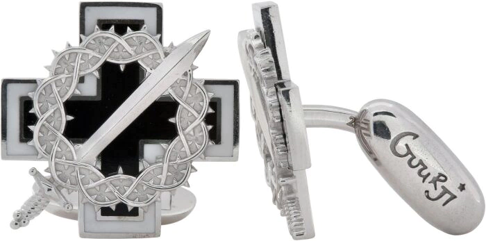 Ice and Flame cufflinks (black)