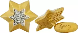 Запонки "Негевская звезда" позолота