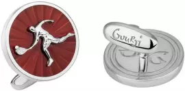 Запонки "Теннисист" красные