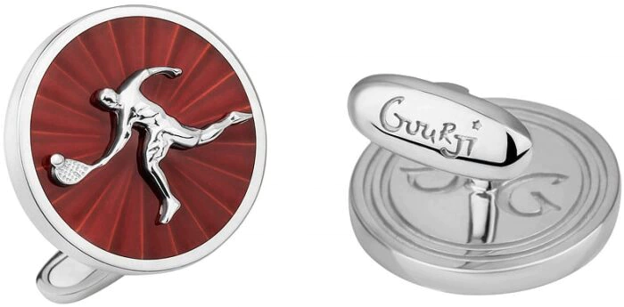 Tennis Player cufflinks (red)
