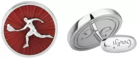 Запонки "Теннисист" красные