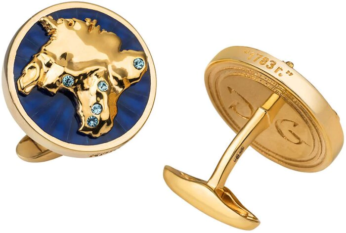 Cufflinks "Crimea" (cubic zirconia)
