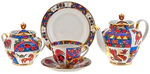 Tea set "Spring" with a pattern of "Folk patterns" for 6 people (20 items)