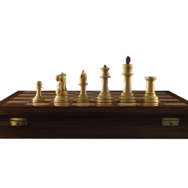 Chess made of bubinga and boxwood "Staunton Lux Mini"