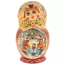 Матрёшка на 10 мест "Кубышка" 30 см