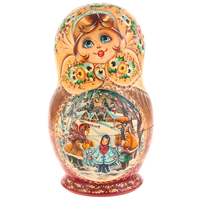 Матрёшка на 10 мест "Кубышка" 30 см