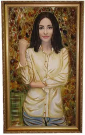 Персональный портрет из янтаря