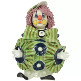 Статуэтка "Клоун - копилка" зеленая