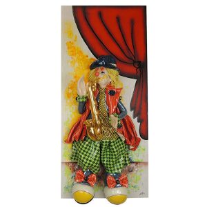 Panel "Clown with saxophone"
